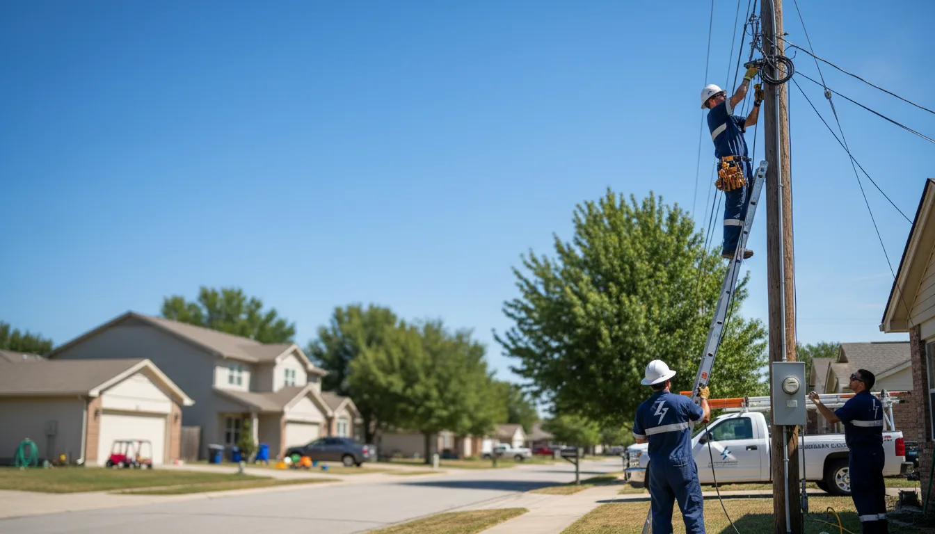 Residential electrician providing installation services in Ellis Grove, IL